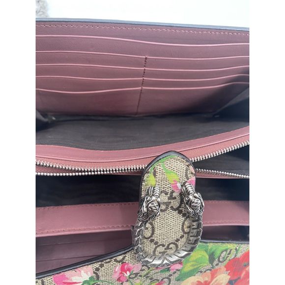 Gucci Dionysus Supreme GG Monogram Blooms Floral Wallet on Chain - Picture 10 of 11